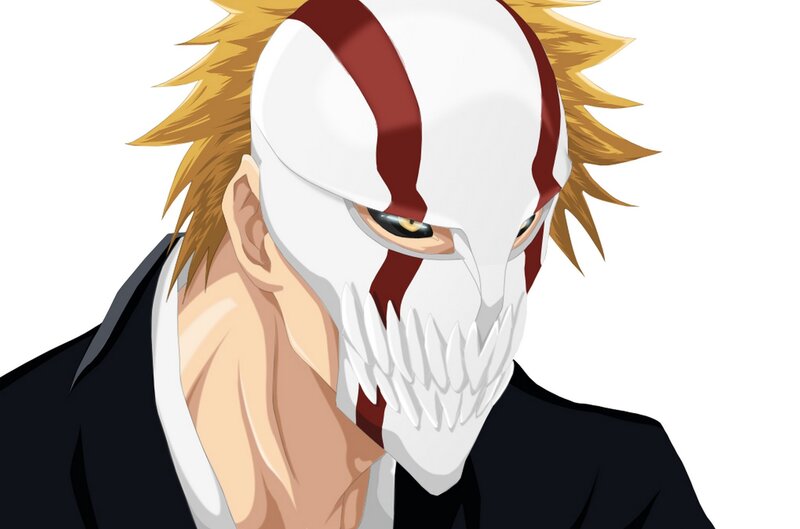 Anime Character with Mask — White