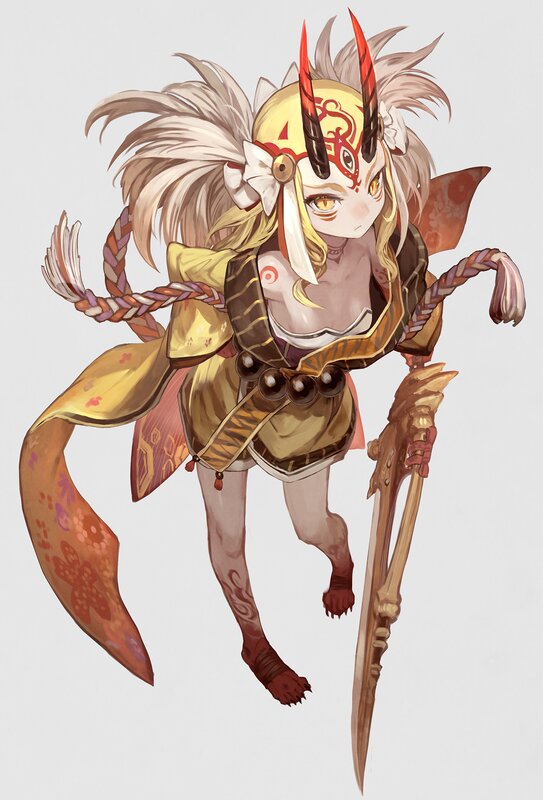Anime Character with Mask — Yellow
