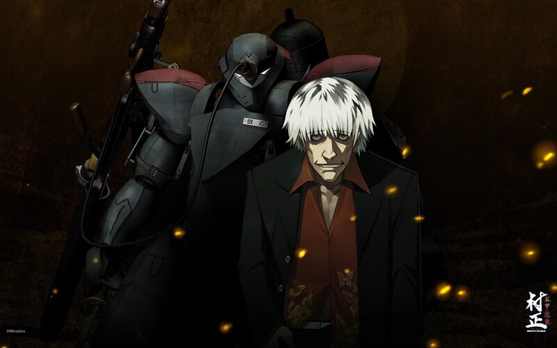 Anime character with mech companion