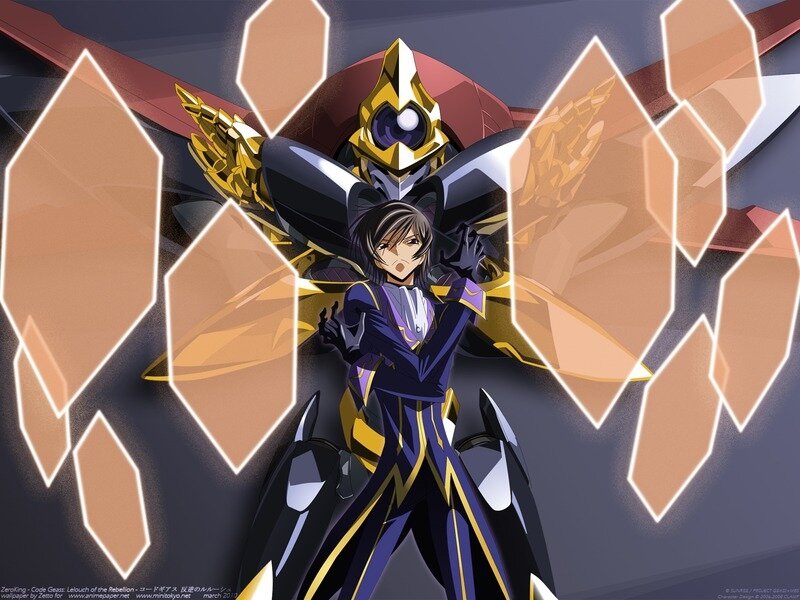 Anime Character with Mech — Purple