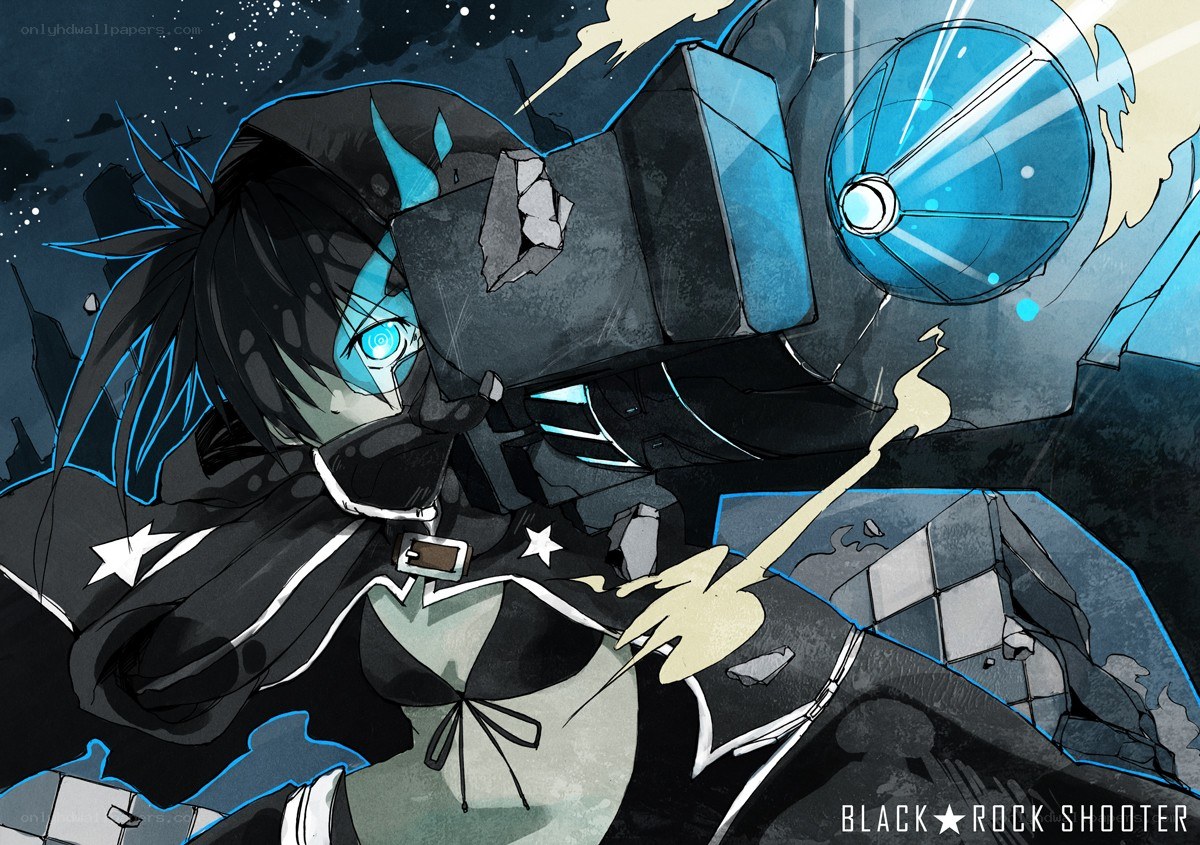Anime character with mech weapon