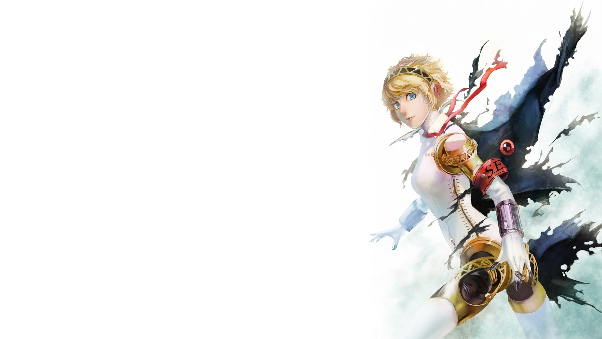 anime character with mechanical arm
