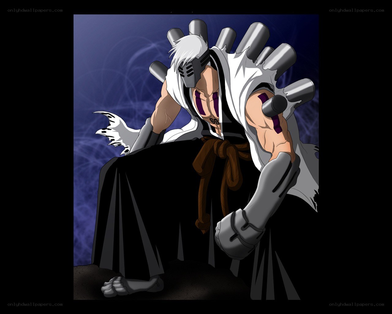 Anime character with mechanical arm