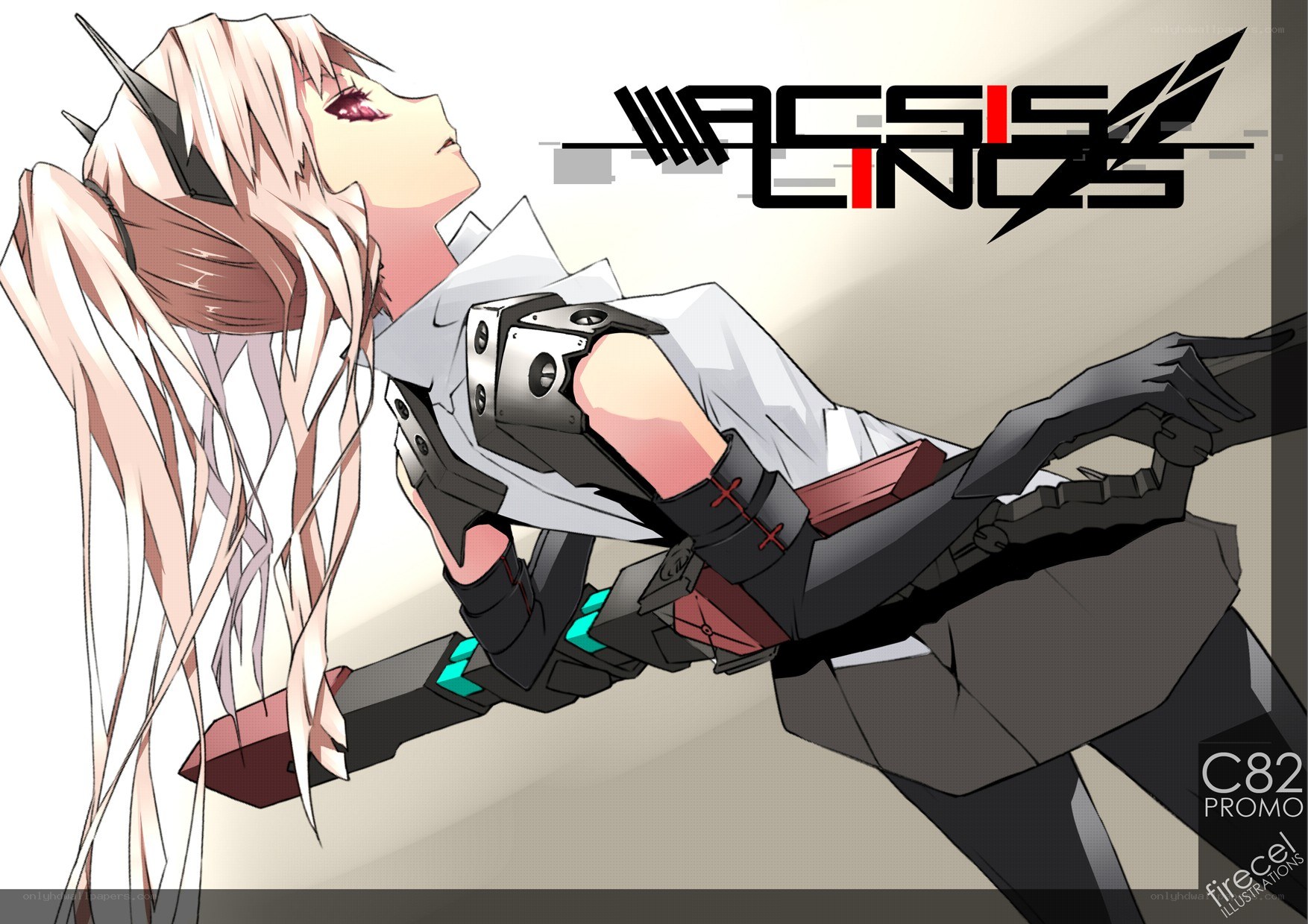 Anime character with mechanical arm