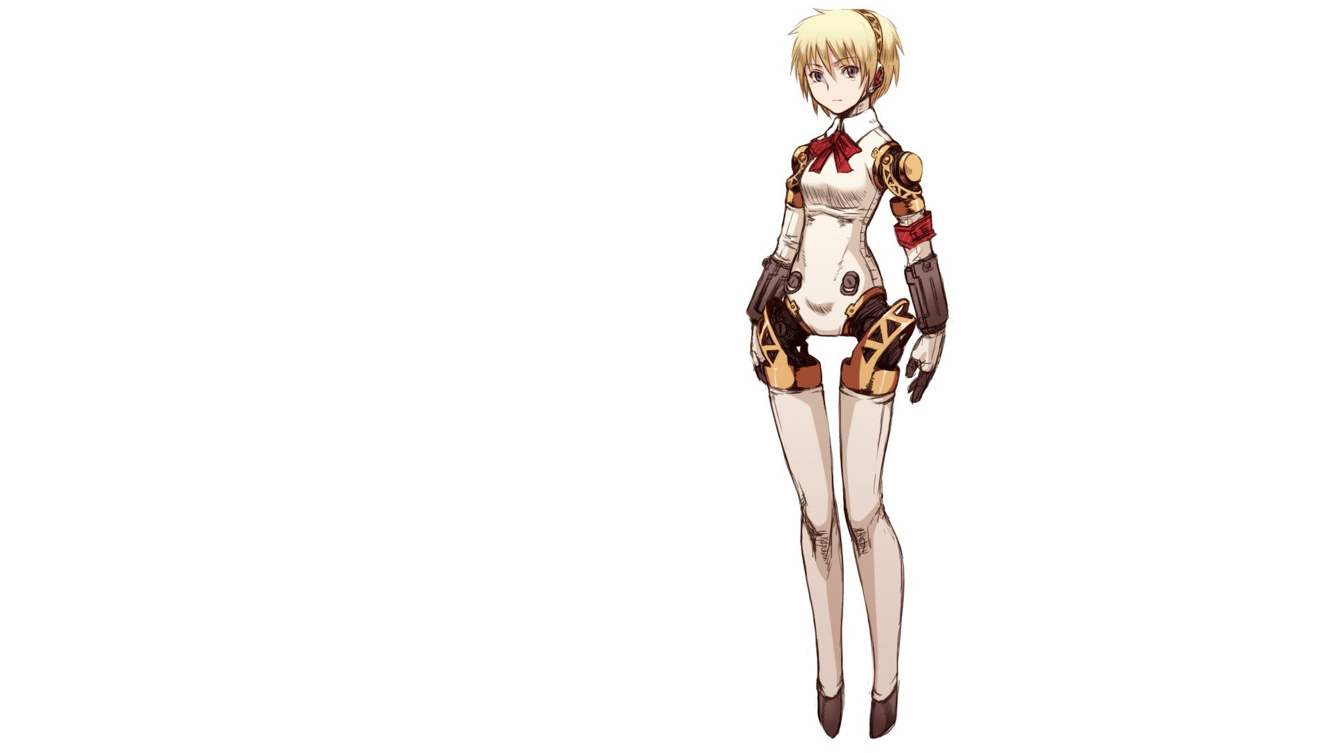 anime character with mechanical armor