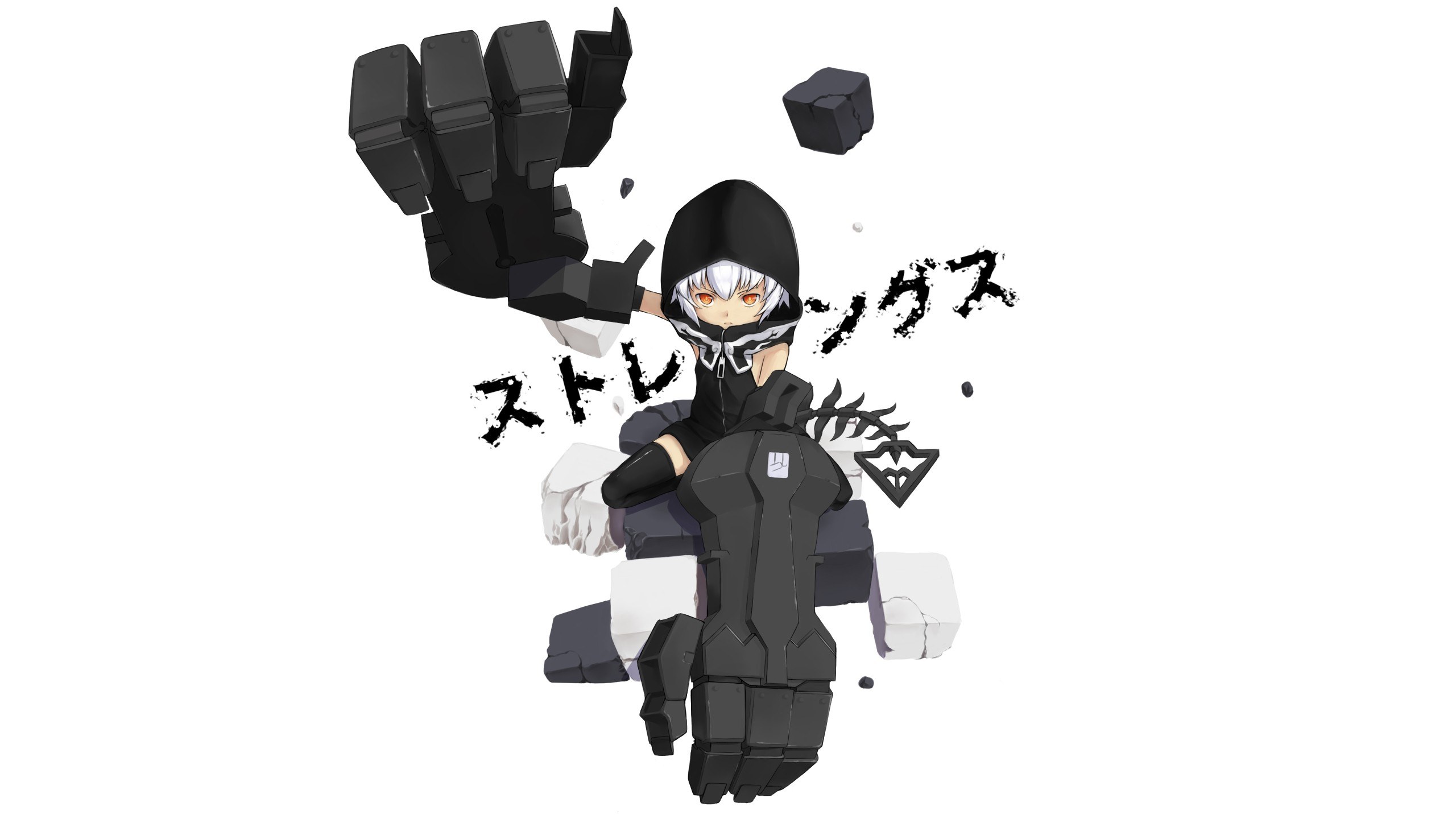 anime character with mechanical arms