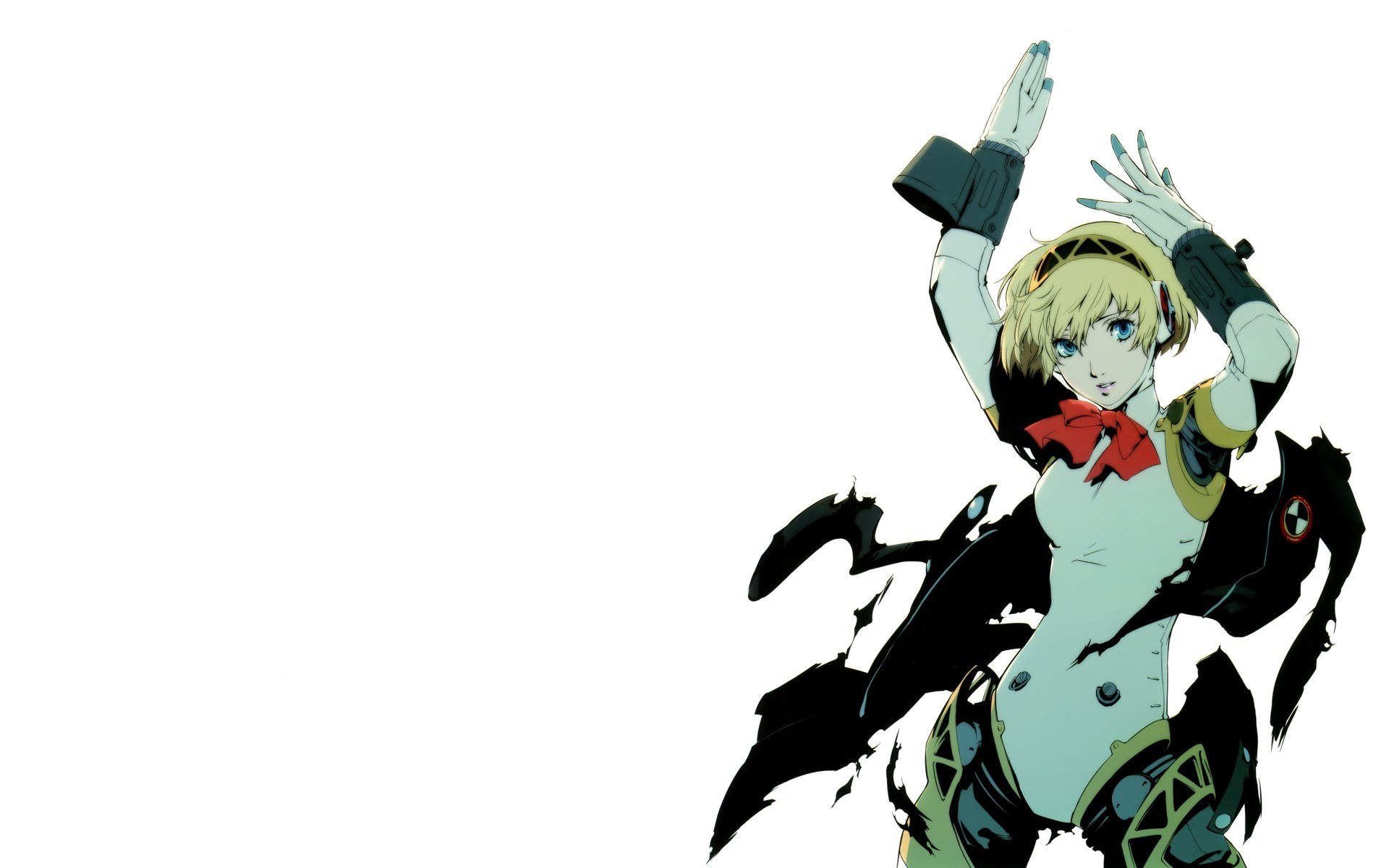 anime character with mechanical arms