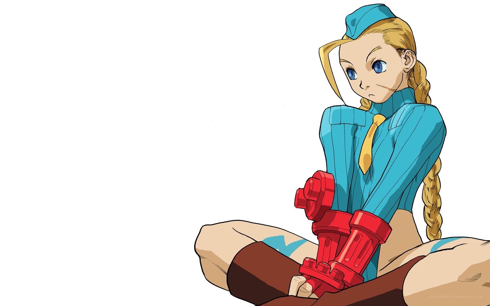 anime character with mechanical arms