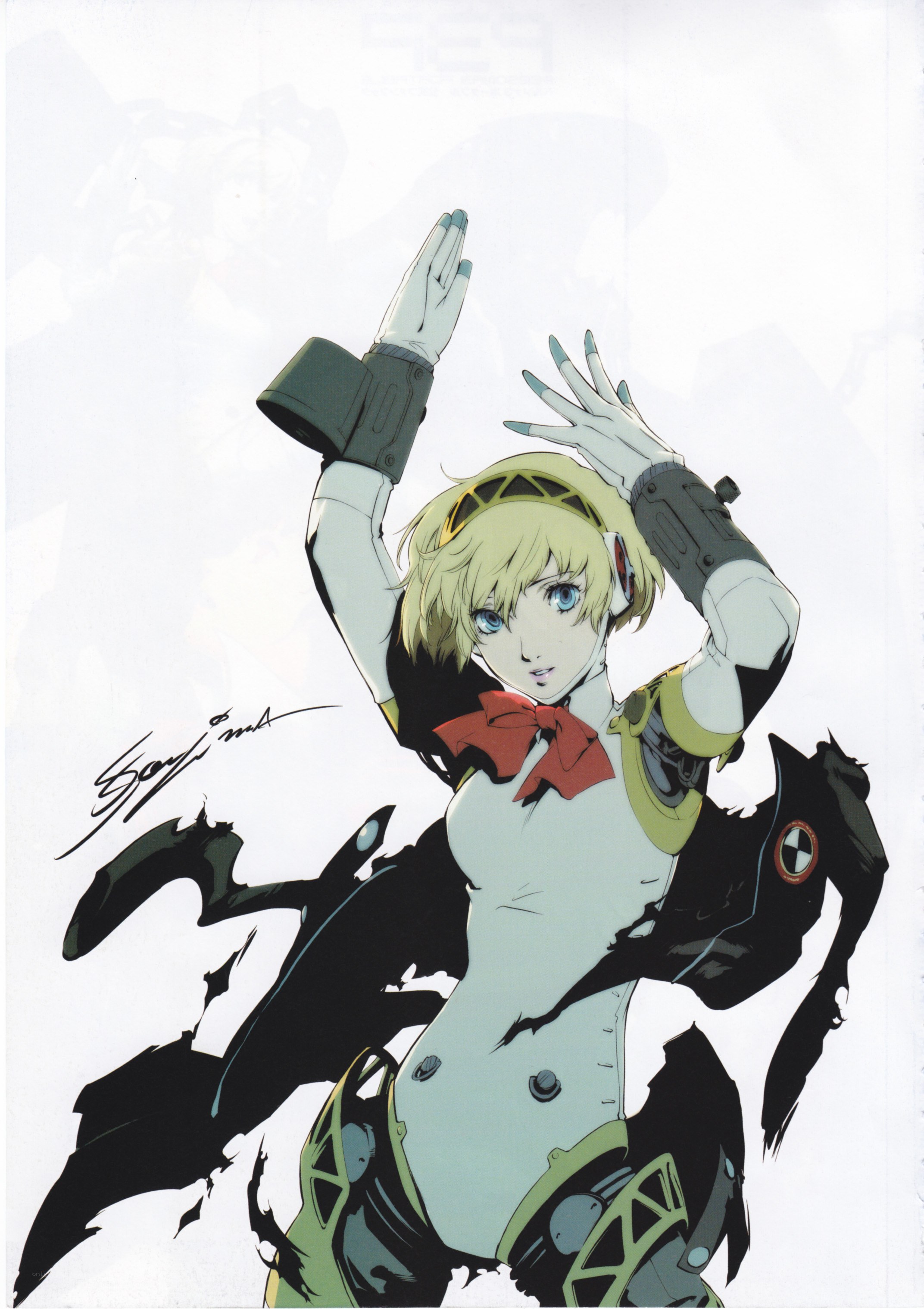 anime character with mechanical arms
