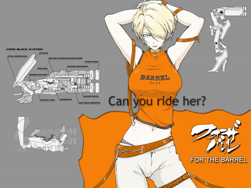 Anime character with mechanical design