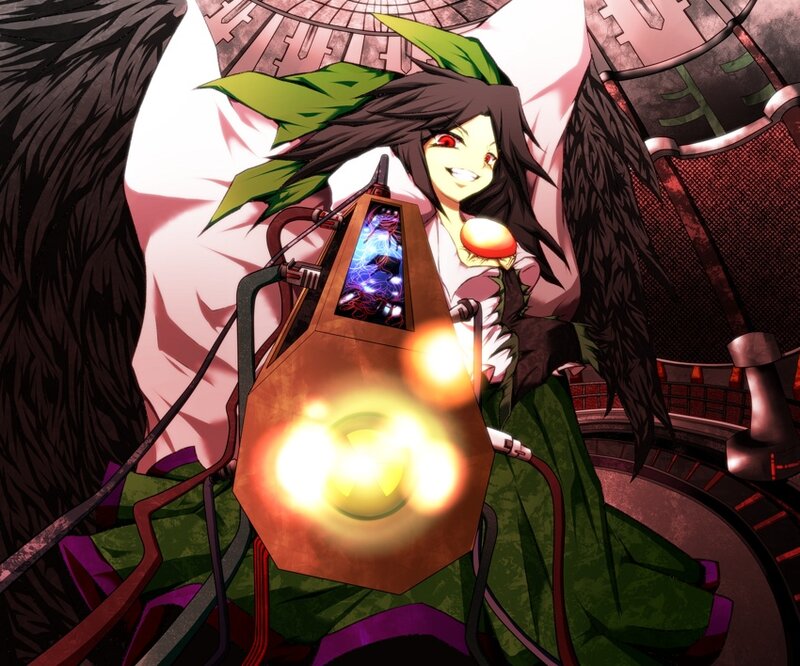 Anime character with mechanical device
