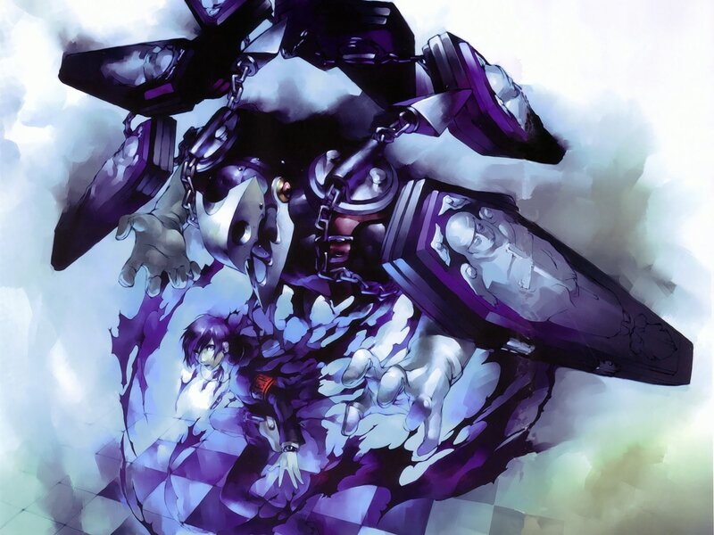 Anime character with mechanical entity