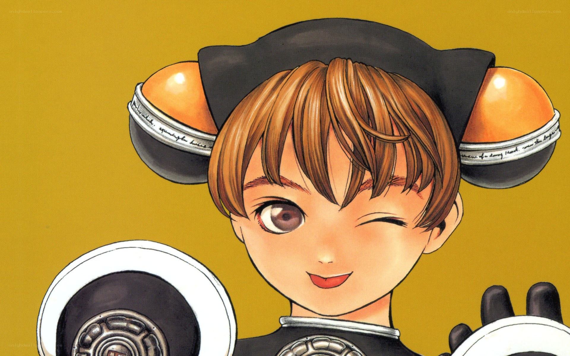 anime character with mechanical headgear