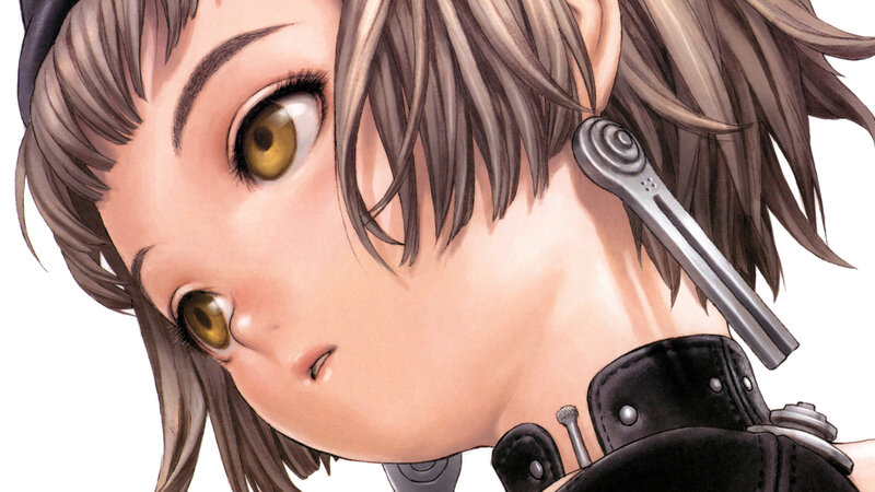 anime character with mechanical parts