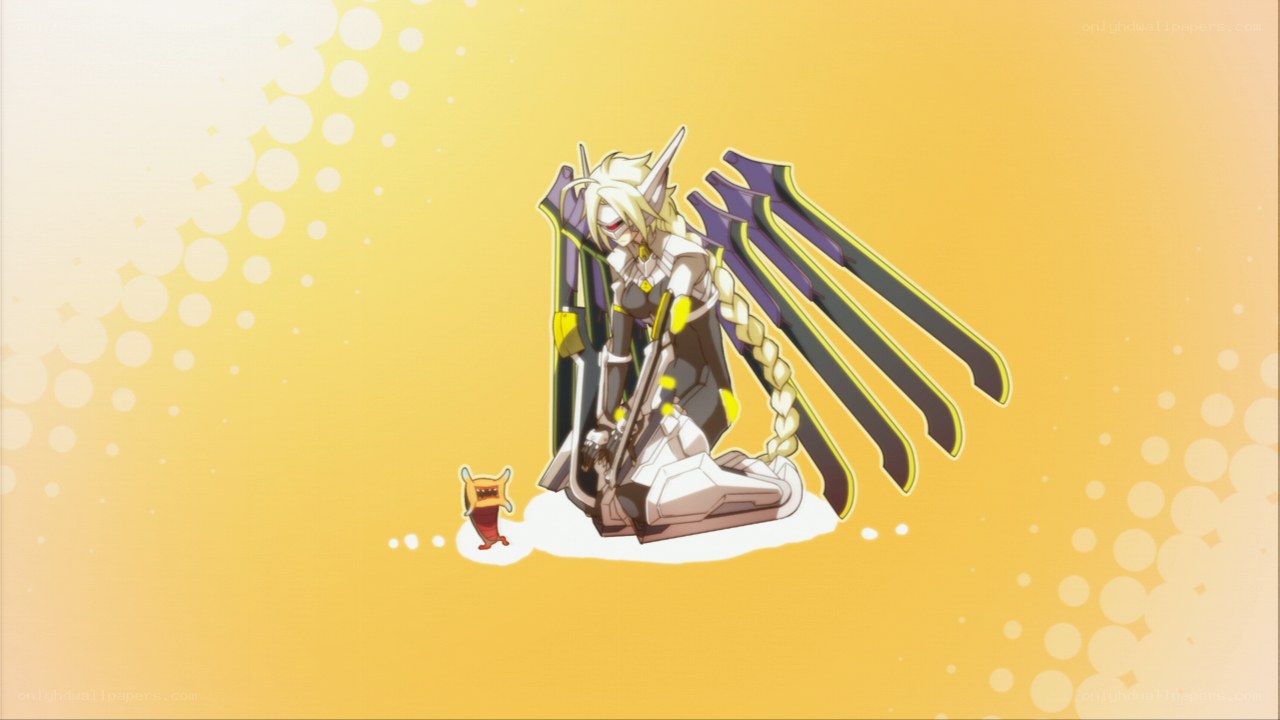 anime character with mechanical wings