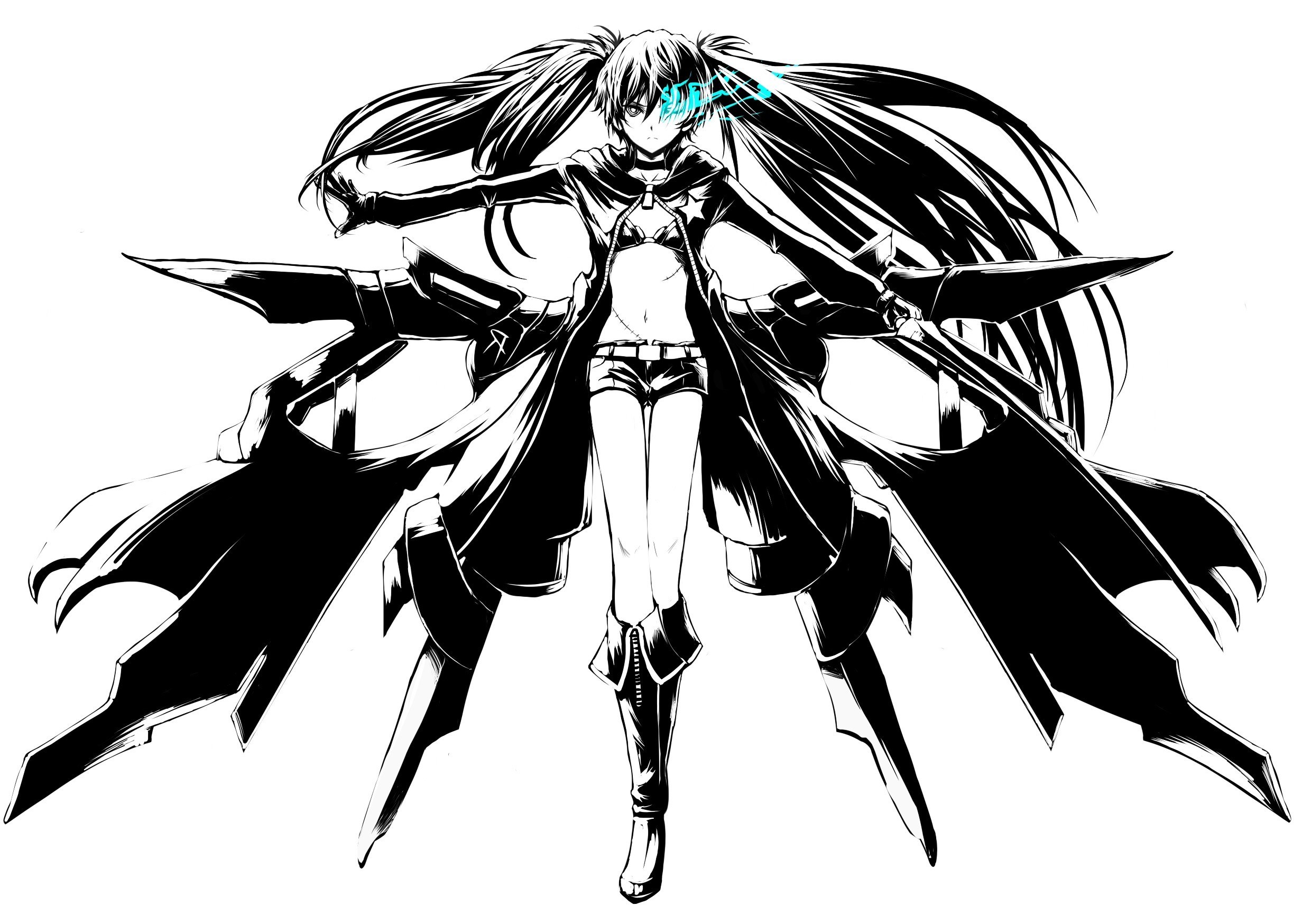 anime character with mechanical wings