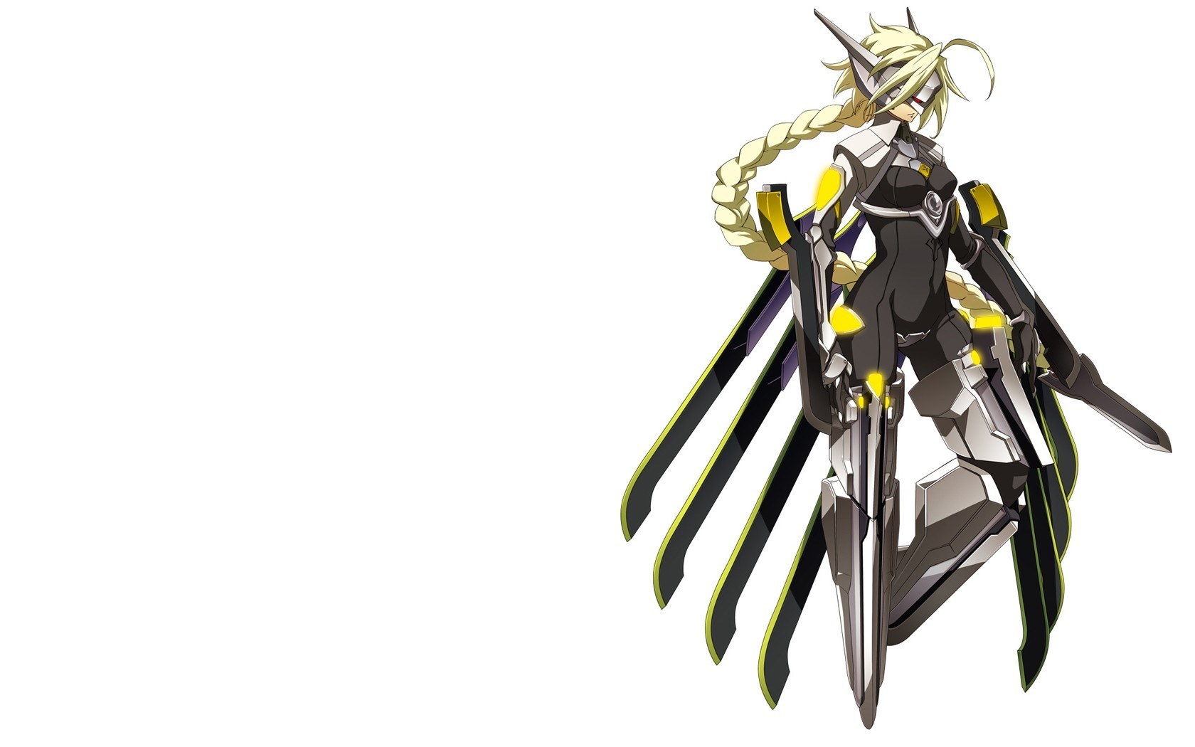 anime character with mechanical wings