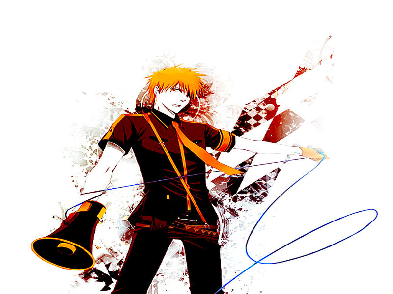 Anime Character with Megaphone — Black
