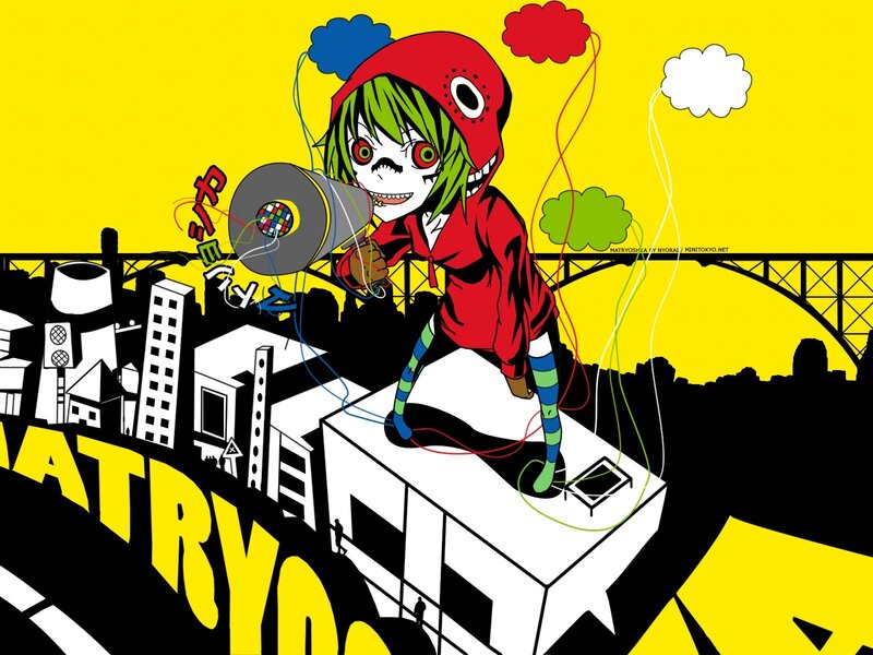 Anime character with megaphone