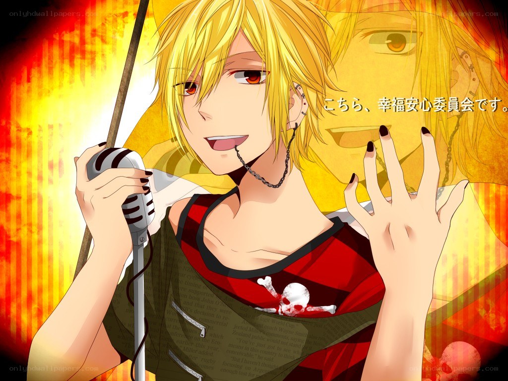 anime character with microphone