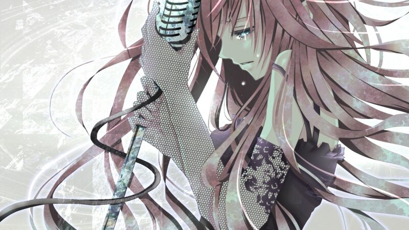 anime character with microphone