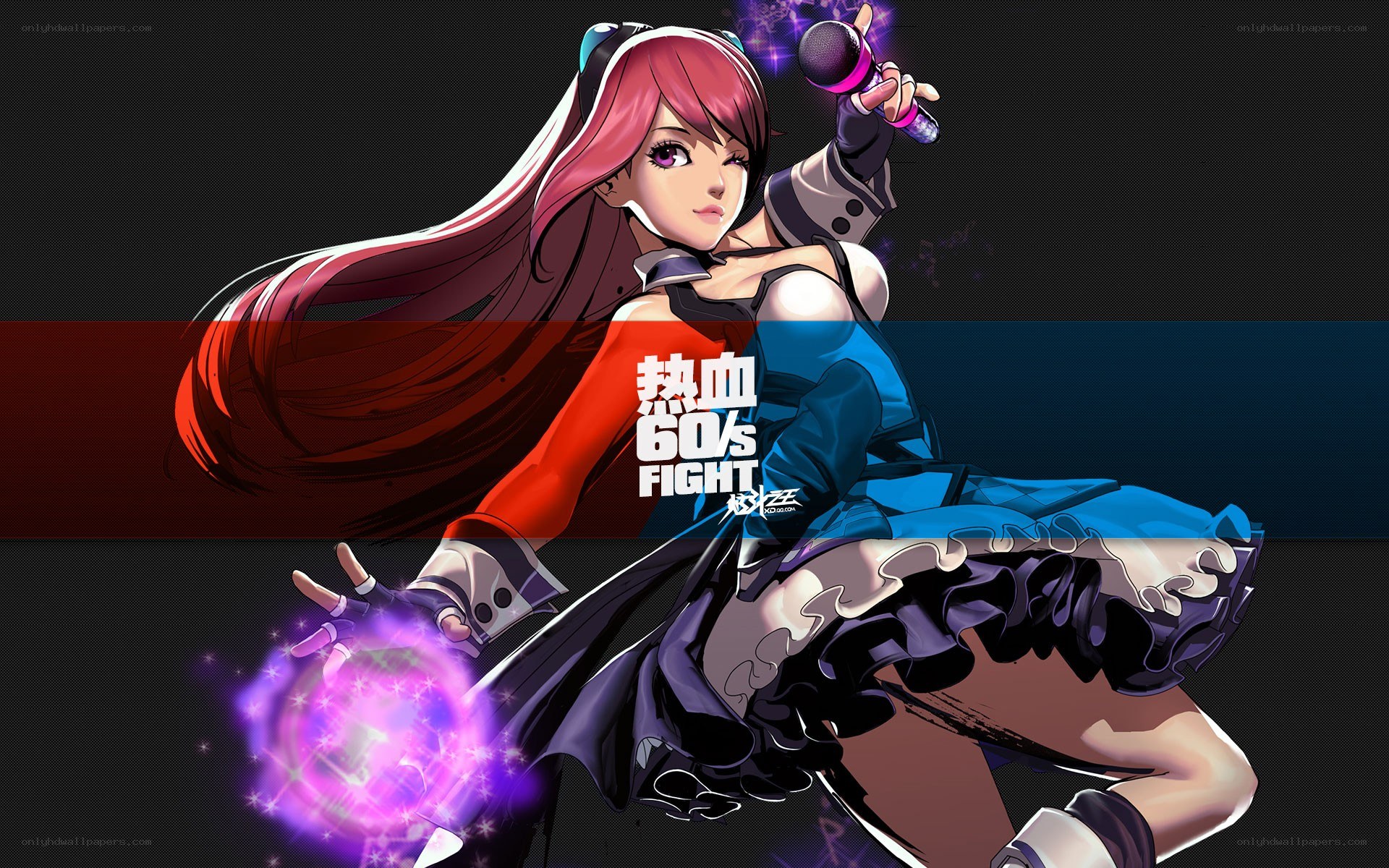 Anime character with microphone