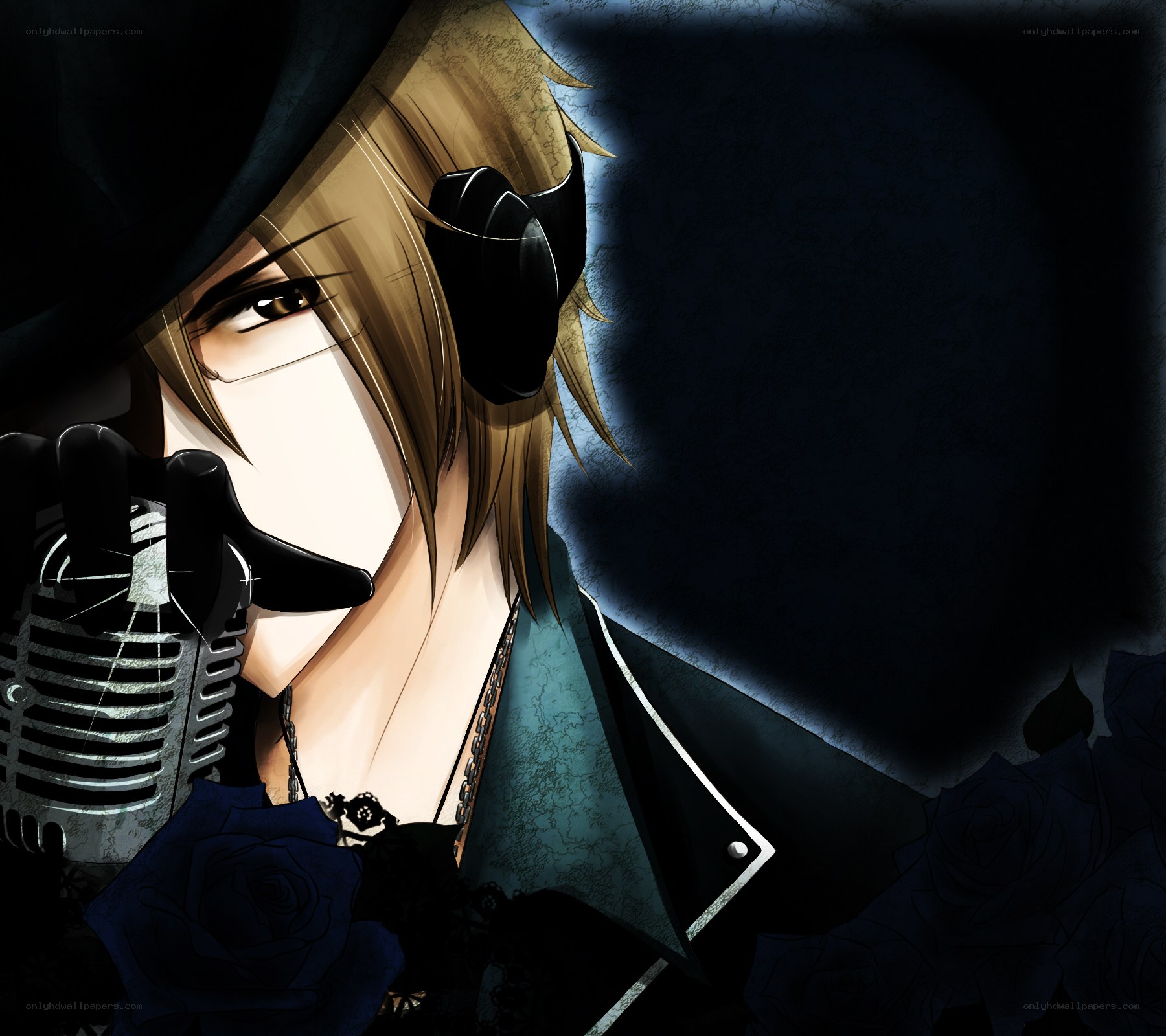 anime character with microphone