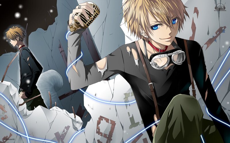 Anime character with microphone