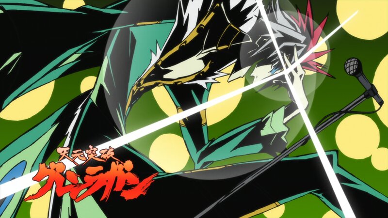 Anime Character with Microphone — Green