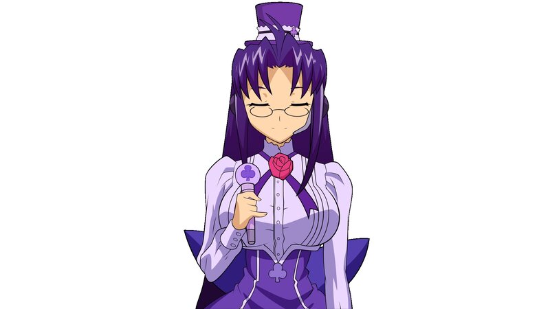 Anime Character with Microphone — Purple