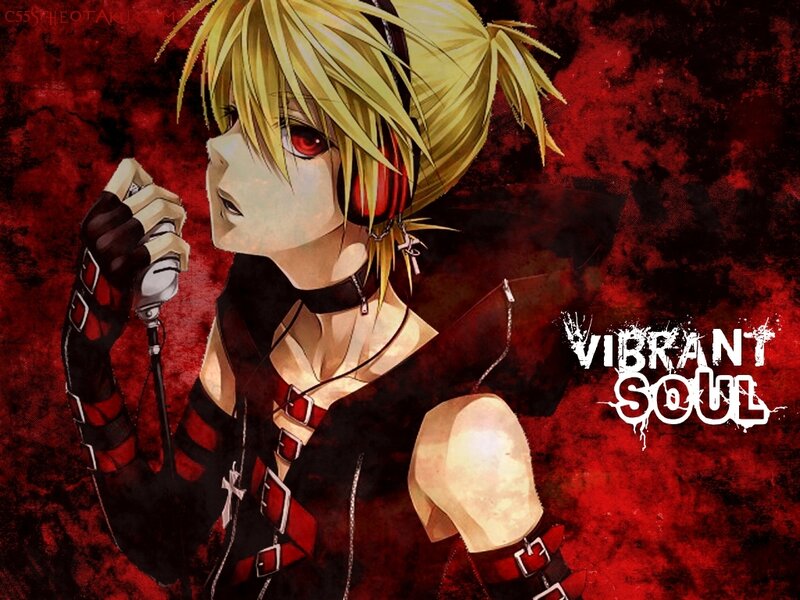 Anime Character with Microphone — Red