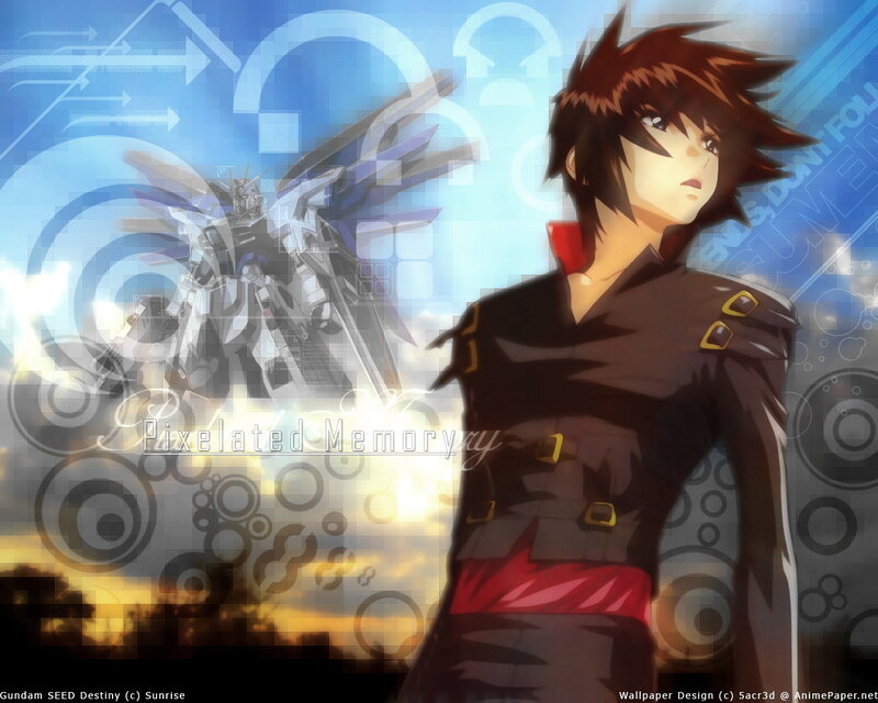 Anime character with mobile suit