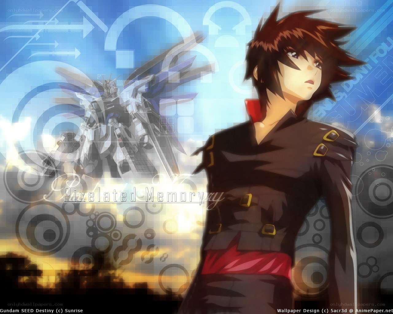 Anime character with mobile suit