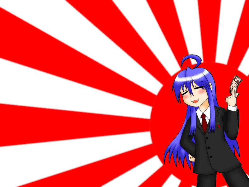 anime character with money