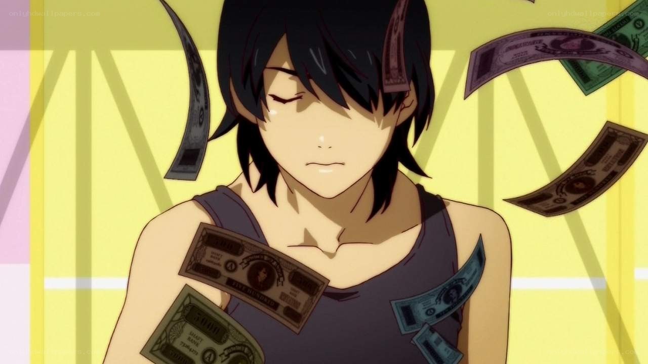 anime character with money