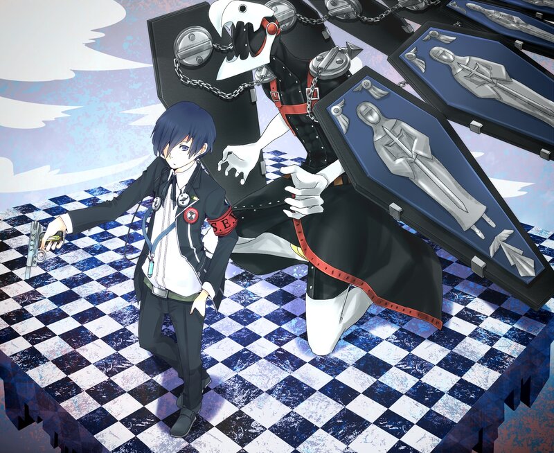 Anime Character with Monster — Blue