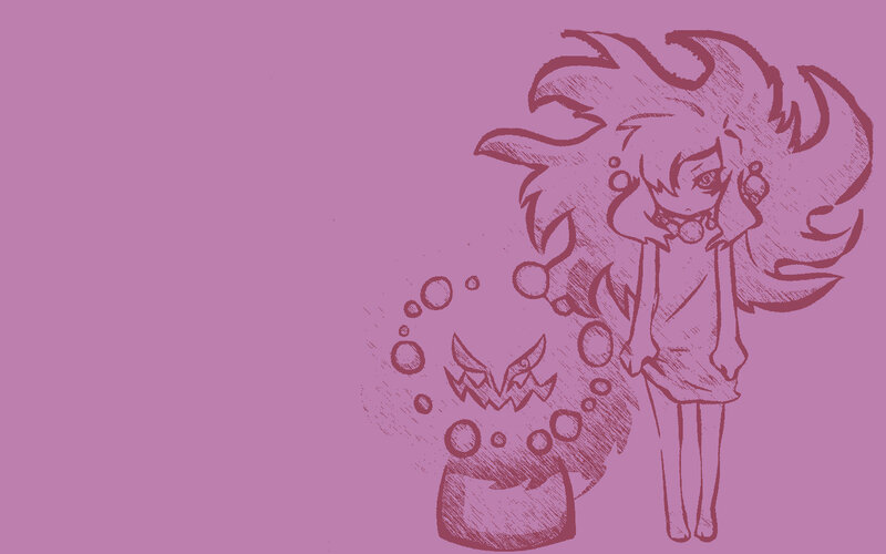 anime character with monster