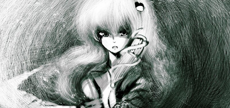 anime character with monstrous hand