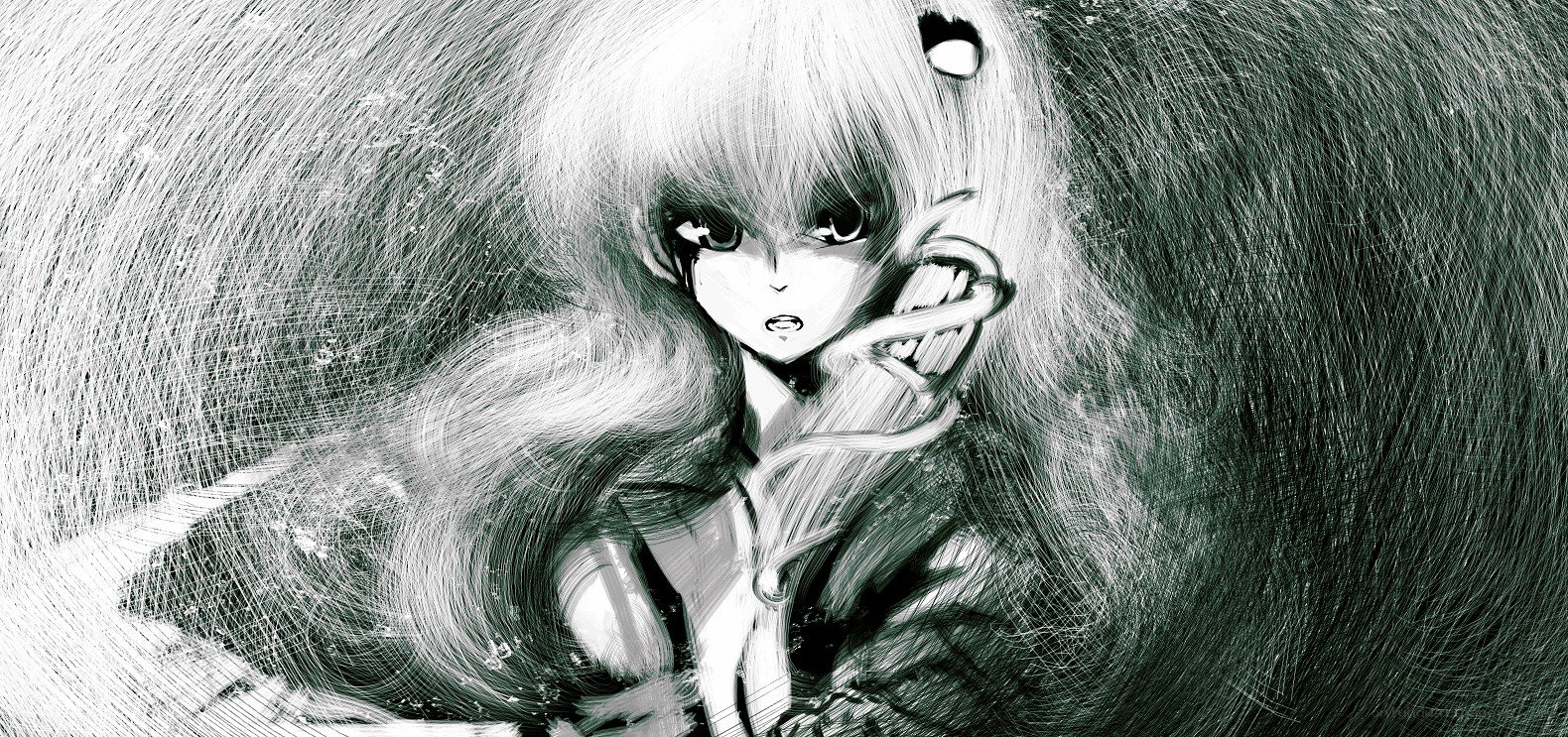 anime character with monstrous hand