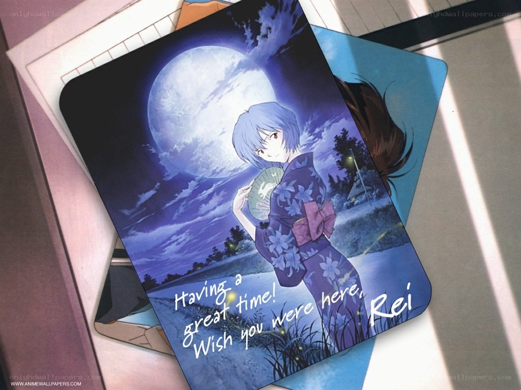 Anime character with moon background