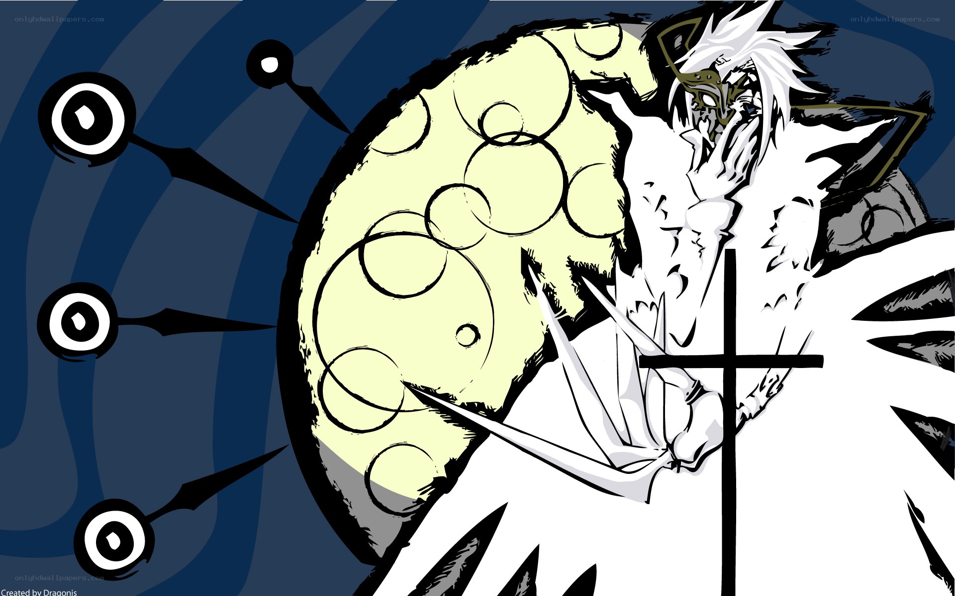 anime character with moon background