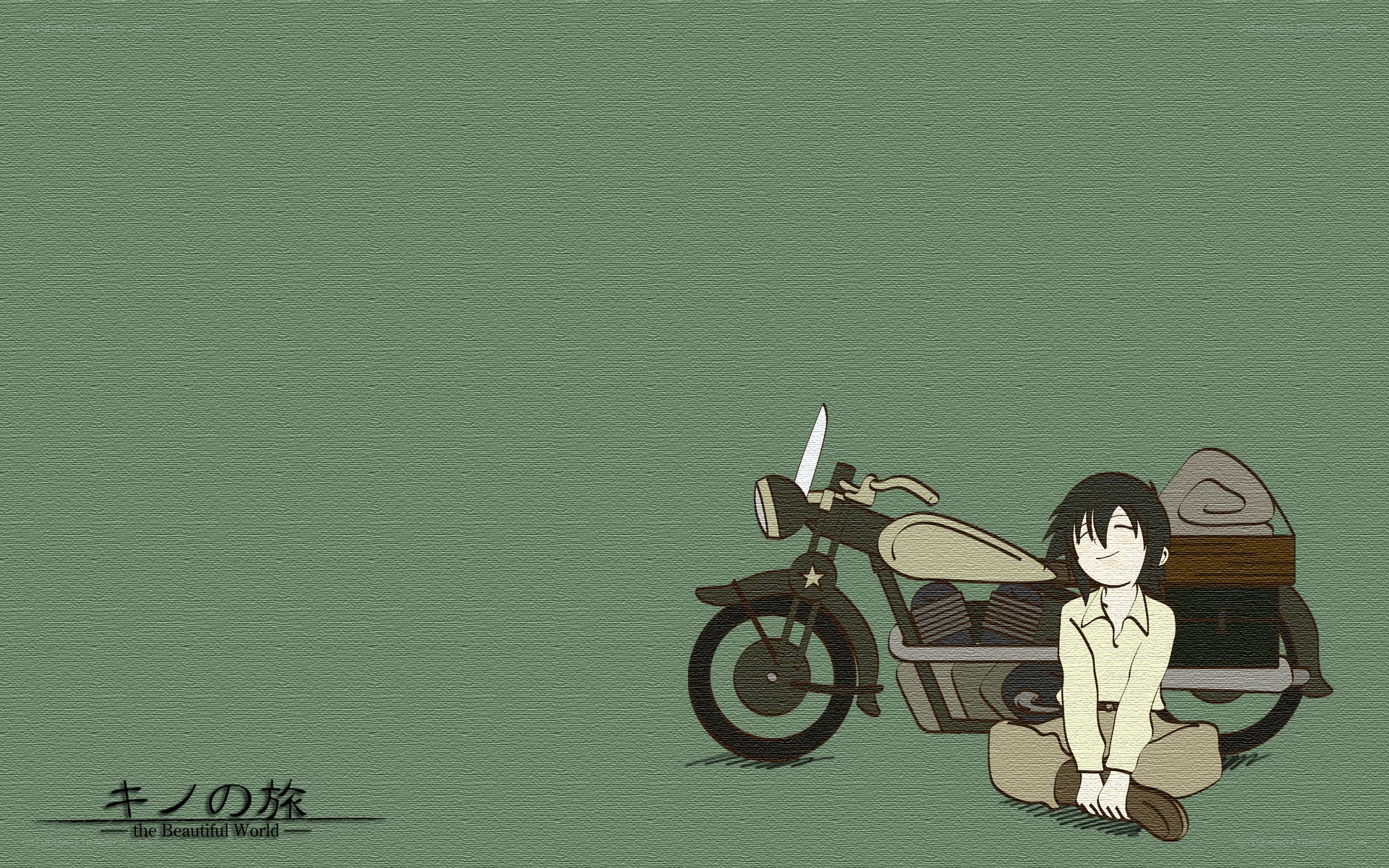 Anime character with motorcycle