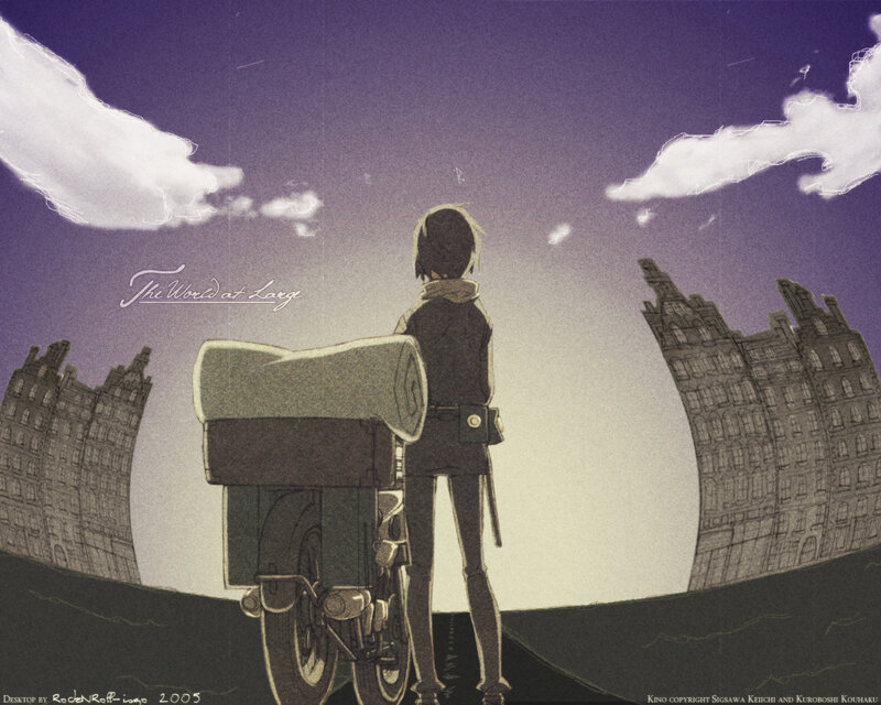 Anime character with motorcycle