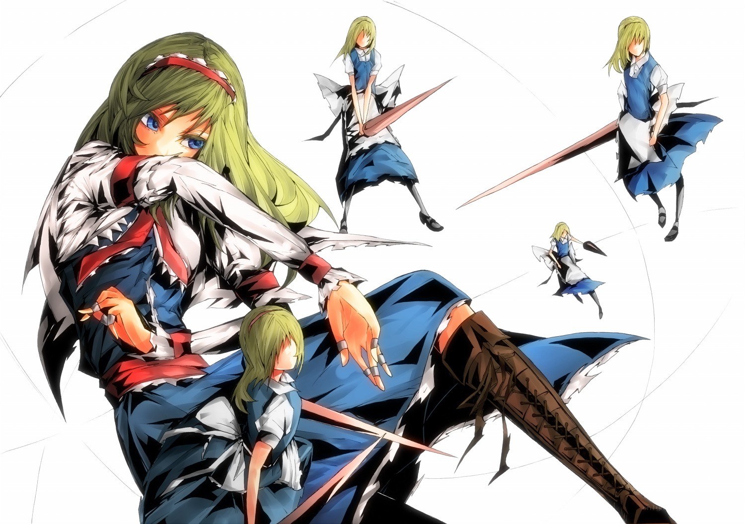 anime character with multiple forms