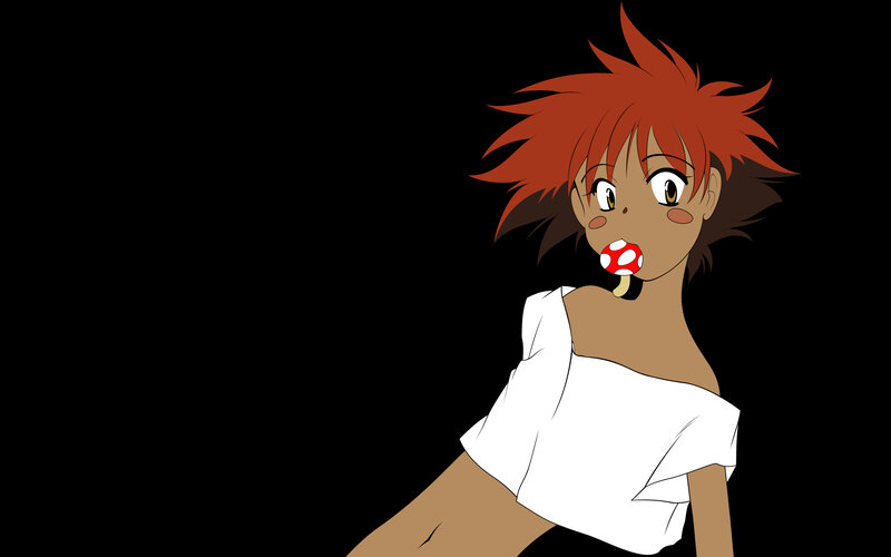 anime character with mushroom