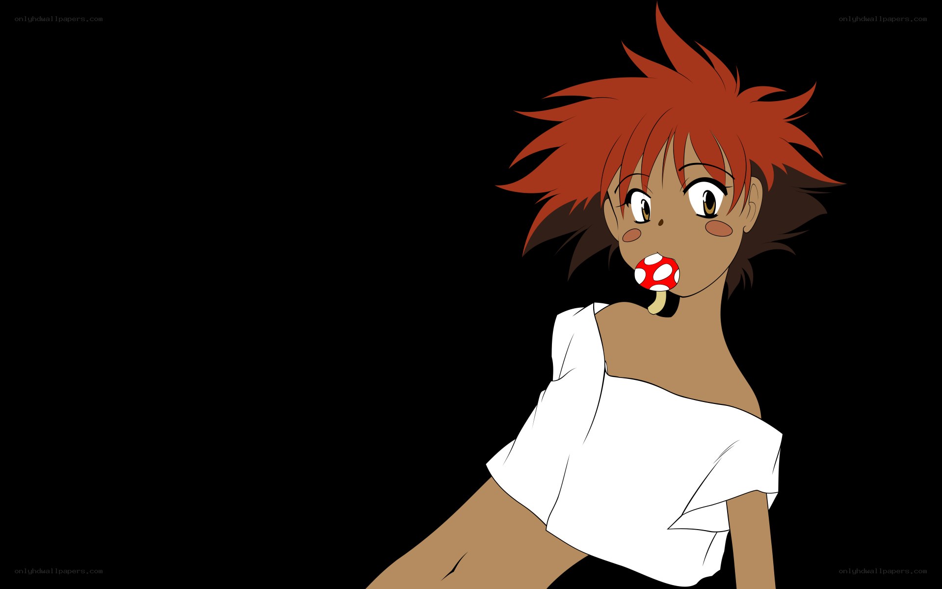 anime character with mushroom