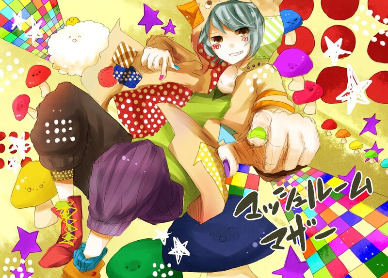 Anime Character with Mushrooms