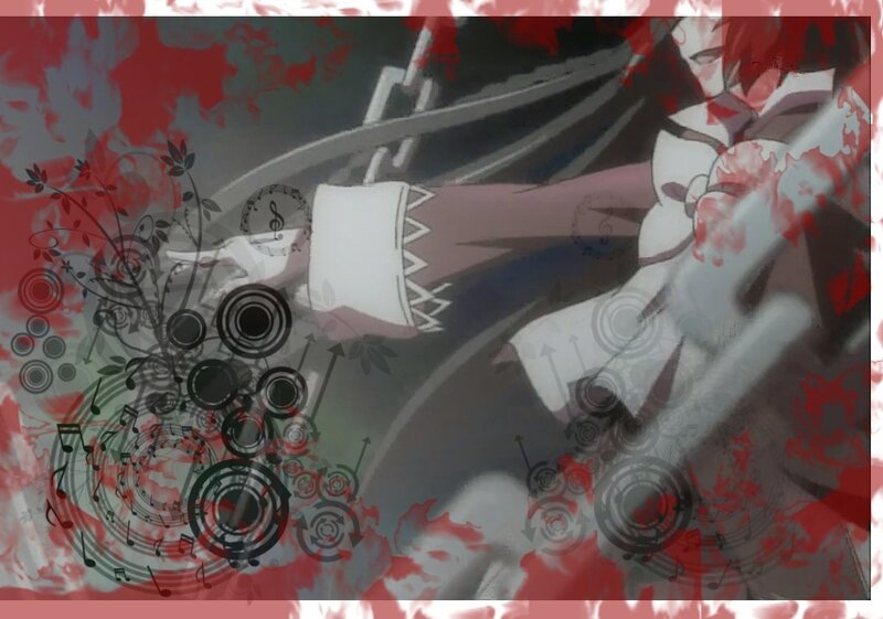 anime character with musical motifs