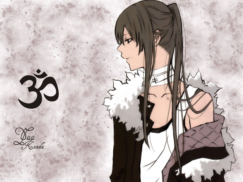 anime character with om symbol
