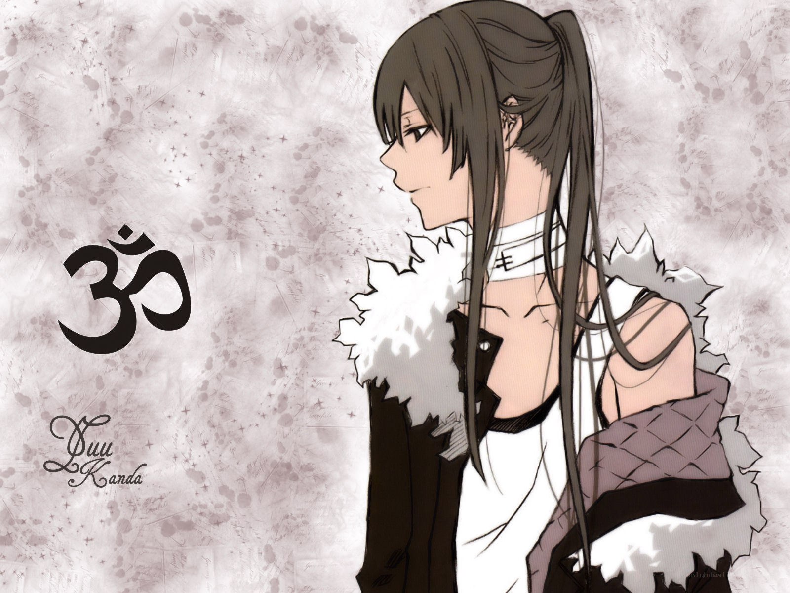 anime character with om symbol